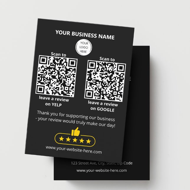 QR-Code Bewertung von Kleinunternehmen GOOGLE und  Visitenkarte (Von Creator hochgeladen)