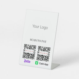 QR-Code-Bezahlung Pedestzeichen Sockelschild