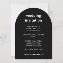 QR Code Black Minimalistisch in einer Hochzeit