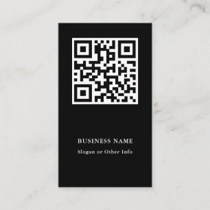 QR Code Black Modern Visitenkarte