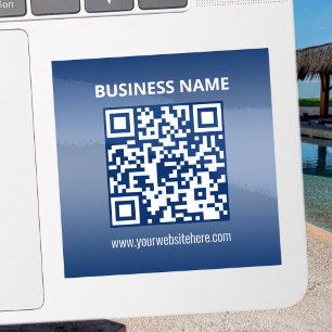 QR-Code   Blau (oder eine beliebige Farbe) strahle Aufkleber