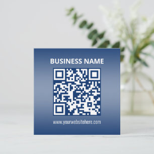 QR-Code   Blau (oder eine beliebige Farbe) strahle Mitteilungskarte