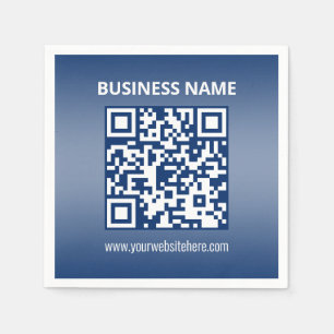 QR-Code Blau (oder eine beliebige Farbe) strahle Serviette