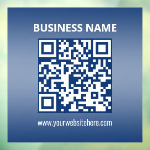 QR-Code Blau (oder jede Farbe) Gradient Fensteraufkleber
