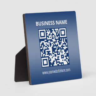 QR-Code Blau (oder jede Farbe) Gradient Fotoplatte