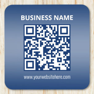 QR-Code   Blau (oder jede Farbe) Gradient Getränkeuntersetzer