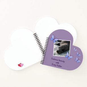 QR Code Blue Butterfly Flutter Journal Notizbuch