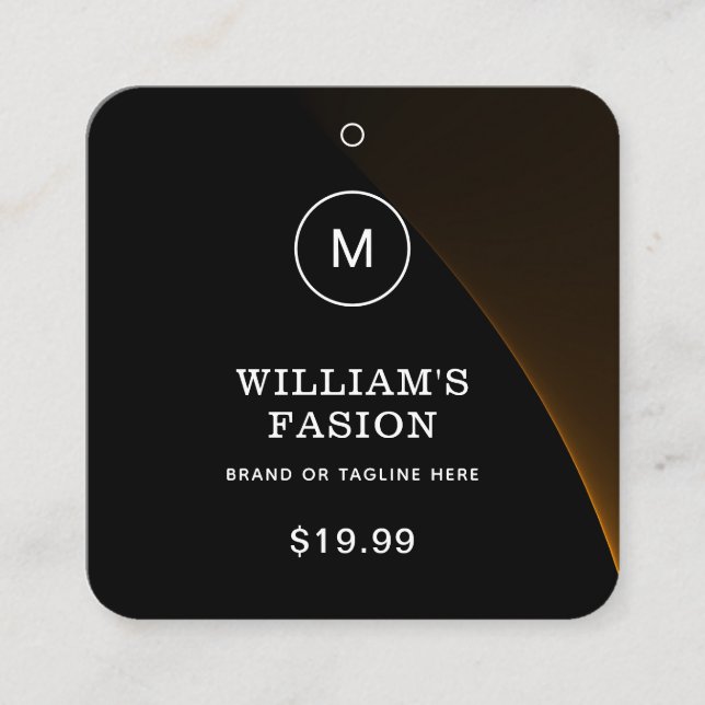 QR-Code | Blue Cloud Label Price Hang Tag (Vorderseite)