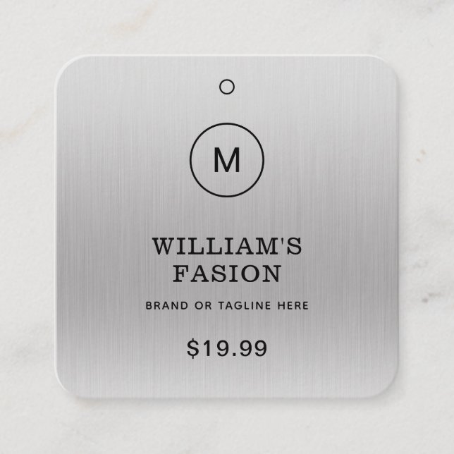 QR-Code | Blue Cloud Label Price Hang Tag (Vorderseite)