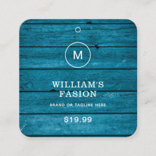 QR-Code Blue Cloud Label Price Hang Tag
