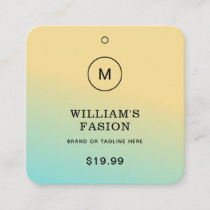 QR-Code Blue Cloud Label Price Hang Tag