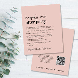 QR Code Blush Pink Hochzeitsempfehlung einladen