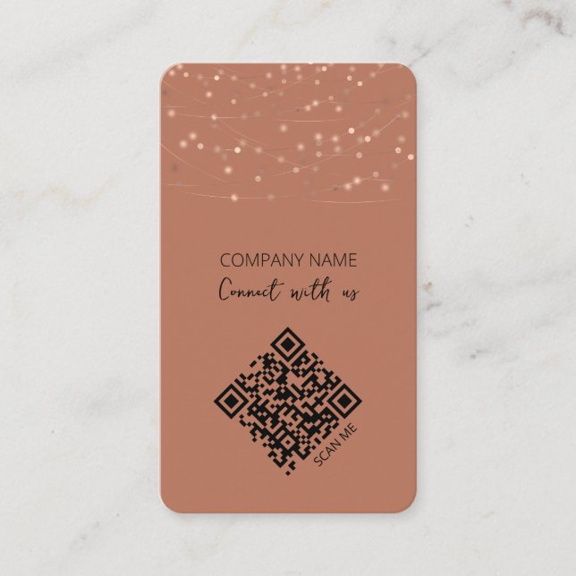 QR-Code Boho Verbinde dich mit uns Visitenkarte (Vorderseite)
