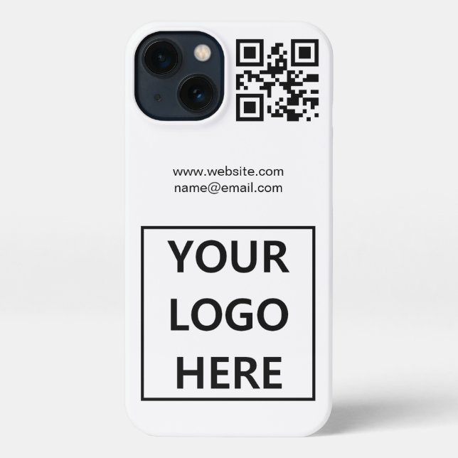 QR-Code-Branding für Business-Logos einfach iPhone Hülle (Rückseite)