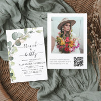 QR Code Brunch & Bubbly Brautparty Eukalyptus