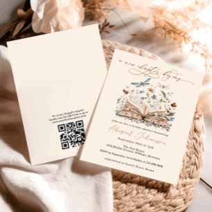 QR Code Buch Neues Kapitel beginnt Brautparty Einladung