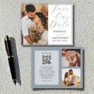 QR-Code Budget Datum speichern Dusty Blue 