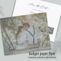 QR CODE Budget elegantes Hochzeitsfoto Save-the-Da