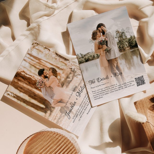 QR Code Budget Overlay 2 Foto Script Hochzeit Einladung (Von Creator hochgeladen)