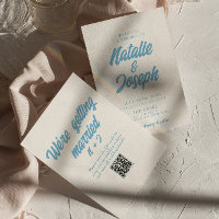 QR-Code Bunt Retro Hell Lustig Modern Hochzeit