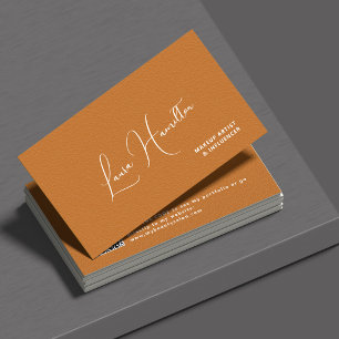 QR-Code burnt orange moderner Schönheitseinflussne Visitenkarte