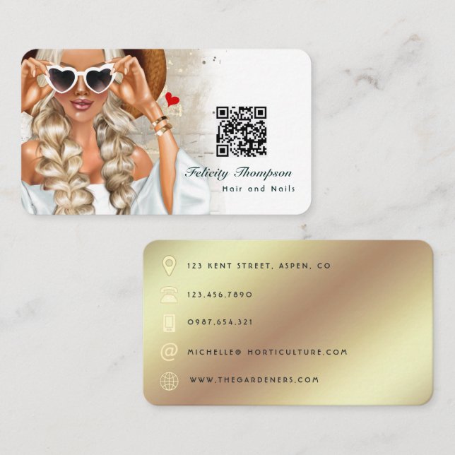 QR Code Business Car Business Card Visitenkarte (Vorne/Hinten)