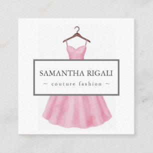 QR Code Business Card - Aquarellkleid Begleitkarte