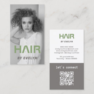 QR Code Business Card für Schwarz-weißes Foto Visitenkarte