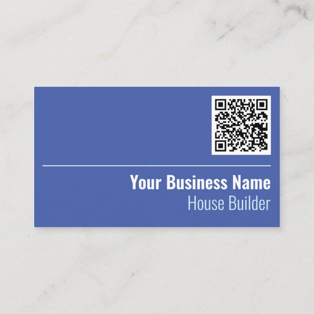 QR Code Business Card House Builder Visitenkarte (Rückseite)