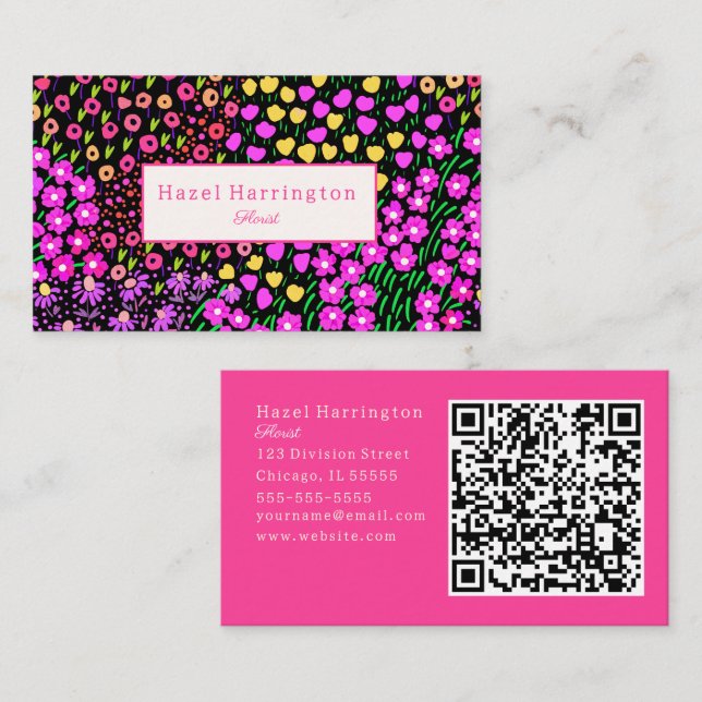 QR Code Business Card Scannable Visitenkarte (Vorne/Hinten)