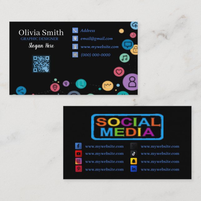 QR Code Business Cards 31 Paket mit 100 Visitenkarte (Vorne/Hinten)