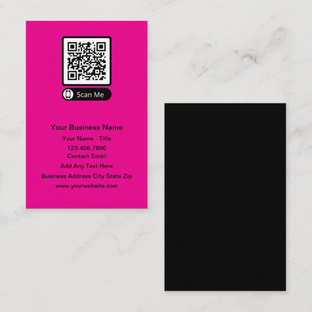 QR Code Business Cards Visitenkarte (Vorne/Hinten)
