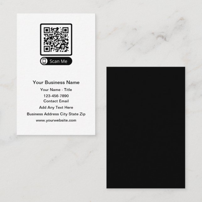 QR Code Business Cards Visitenkarte (Vorne/Hinten)