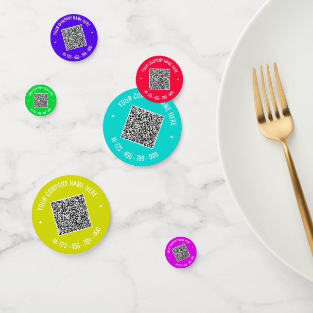 QR-Code Business Colorful Promotion Confetti Konfetti (Gruppe)