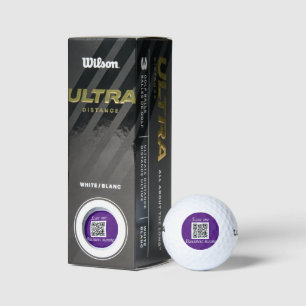 QR-Code-Business-Logo Beruflich Lila Golfball