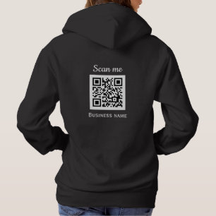 QR-Code-Business-Logo Beruflich Schwarz Hoodie