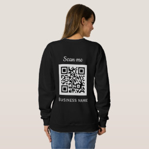 QR-Code-Business-Logo Beruflich Schwarz Sweatshirt