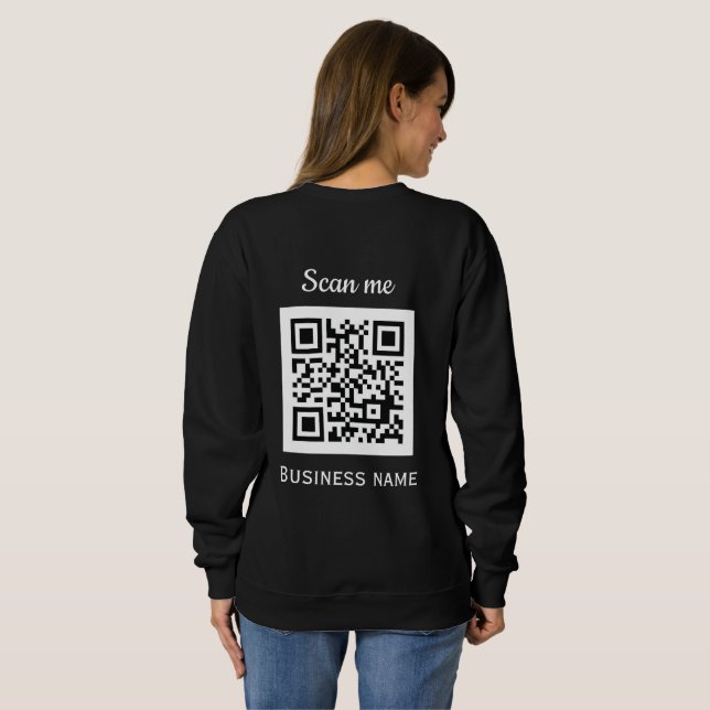 QR-Code-Business-Logo Beruflich Schwarz Sweatshirt (Schwarz voll)