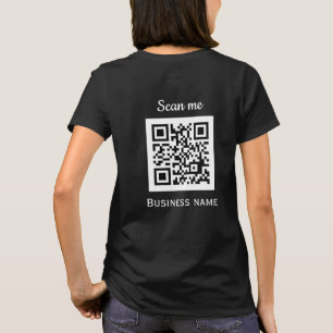 QR-Code-Business-Logo Beruflich Schwarz T-Shirt