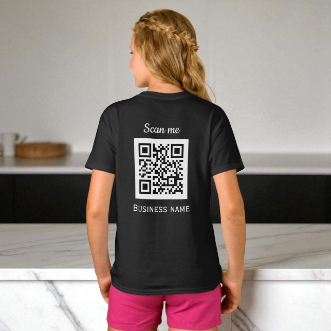QR-Code-Business-Logo Beruflich Schwarz T-Shirt (Von Creator hochgeladen)