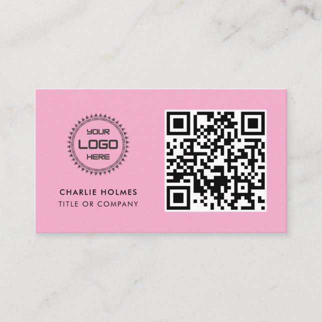 QR-Code-Business-Logo | Beruflich und modern Visitenkarte (Vorderseite)