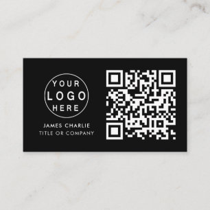 QR-Code-Business-Logo   Black Modern Beruflich Visitenkarte