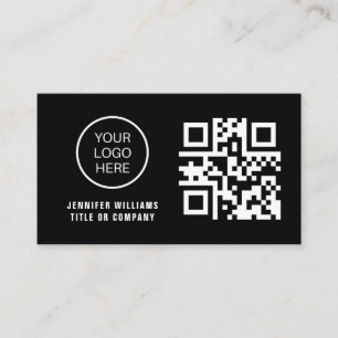 QR-Code-Business-Logo   Black Modern Beruflich Visitenkarte