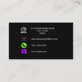 QR-Code-Business-Logo | Black Modern Beruflich Visitenkarte