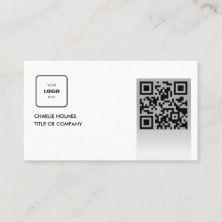 QR-Code-Business-Logo | Black Modern Beruflich Visitenkarte