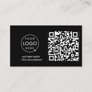 QR-Code-Business-Logo Black Modern Beruflich Visitenkarte
