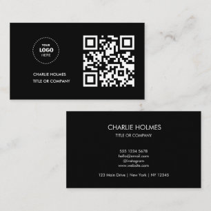 QR-Code-Business-Logo   Black Modern Beruflich Visitenkarte
