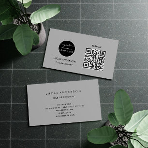 QR-Code-Business-Logo   Black Modern Beruflich Visitenkarte