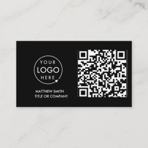 QR-Code-Business-Logo   Black Modern Beruflich Visitenkarte
