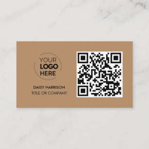 QR-Code-Business-Logo   Brown Modern Beruflich Visitenkarte